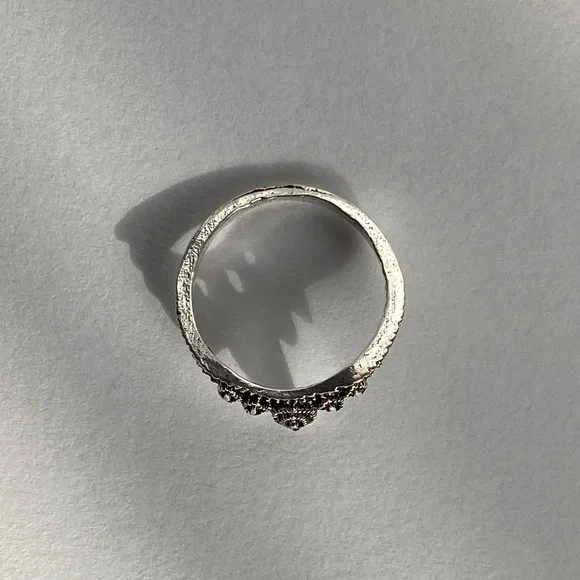 Silver gypsy boho classic ring  size 5 - Picture 3 of 4